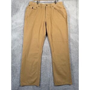 Polo Ralph Lauren Mens Authentic Brushed Cotton Pants Golden Tan 36x31 workwear